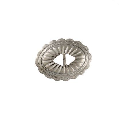 Picture of Nickel Silver Plated Sunburst Concho with Double Hole, 28x38mm, 10pcPkg