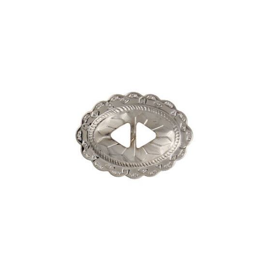 Picture of Nickel Silver Plated Star Concho with Double Hole, 28x38mm, 10pcPkg