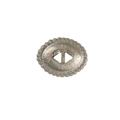 Picture of Nickel Silver Plated Diamond Concho with Double Hole, 44x56mm, 10pcPkg