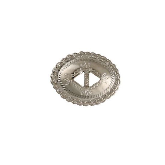 Picture of Nickel Silver Plated Diamond Concho with Double Hole, 44x56mm, 10pcPkg