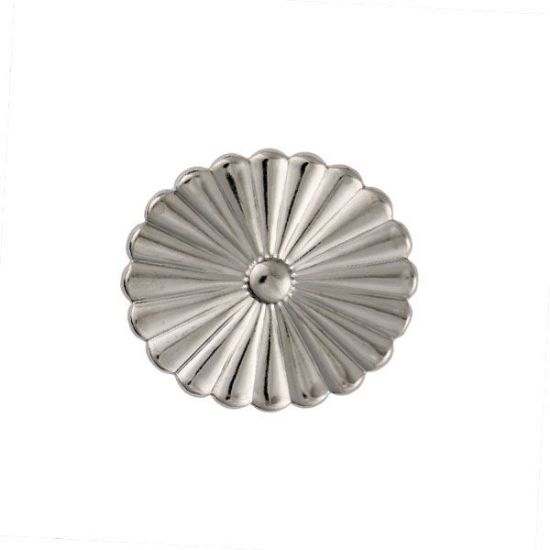 Picture of Nickel Silver Plated Traditional Concho with Double Hole, 64x72mm, 10pcPkg