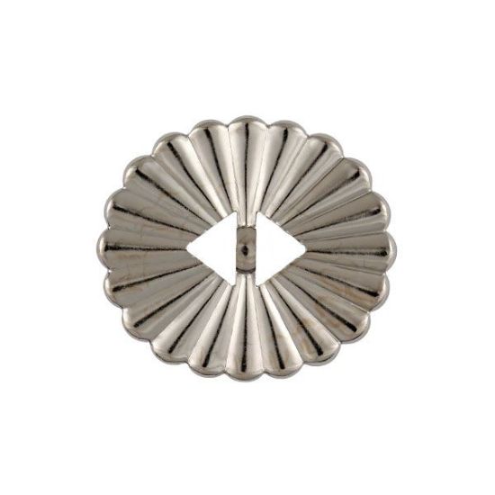 Picture of Nickel Silver Plated Traditional Concho with Double Hole, 64x72mm, 10pcPkg