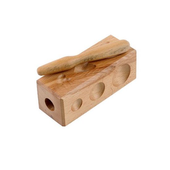 Picture of Wooden Quad Shaping Block with Dapping