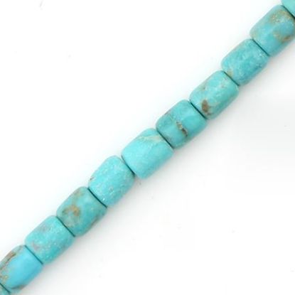 Picture of Stabilized Turquoise Barrel Bead 3x4mm, 16" Bead Strand