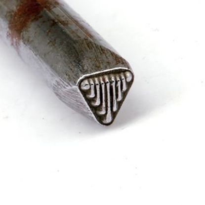 Picture of Steel Stamp, #2 Triangle Lines, 1/4"