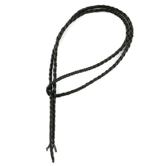 Picture of Handmade Premium Black Bolo Cord, 4 Ply, 42" Length. Approx. 4-4.5mm Thick.