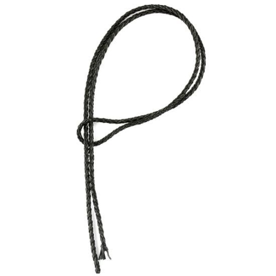 Picture of Handmade Premium Black Bolo Cord, 4 Ply, 48" Length. Approx. 4-4.5mm Thick.