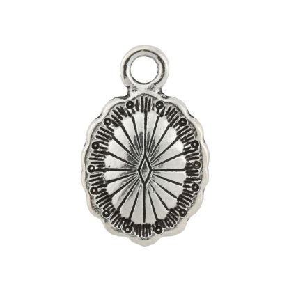 Picture of Silver Plated 12x15mm Concho 1 loop. 10 Conchos