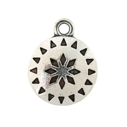Picture of Silver Plated, 15mm, Native Star Charm. 10 Charms