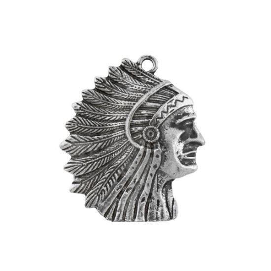 Picture of Chief Large Pewter 30x55mm