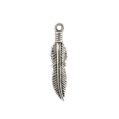 Picture of Silver Plated Cast Feather, 25mm, 20 Feathers