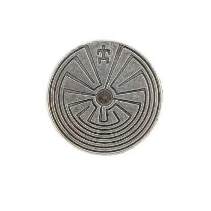 Picture of Silver Plated  27mm Man In Maze Bead