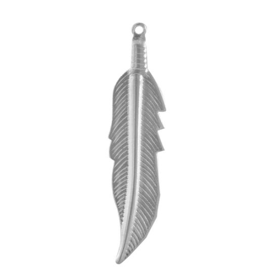 Picture of Silver Plated Extra Large Feather, 1-3/4"