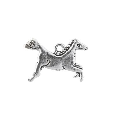 Picture of Silver Plated Pewter Horse Charm, 10pcs.