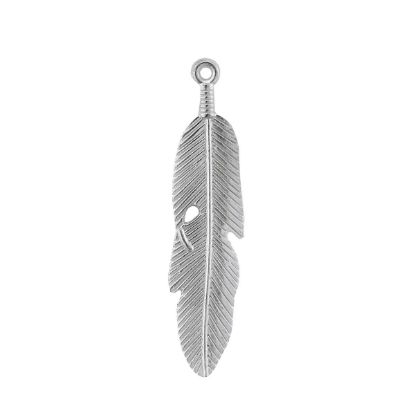 Picture of Silver Plated XXL Heavy Feather, 60mm, 6 Feathers