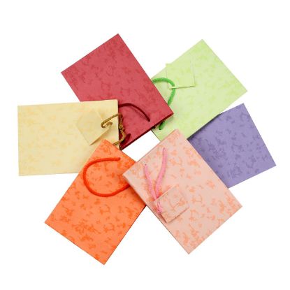 Picture of Paper Totes, Assorted Pastel Colors, 4-3/4" x 2-1/2" x 6-3/4" H