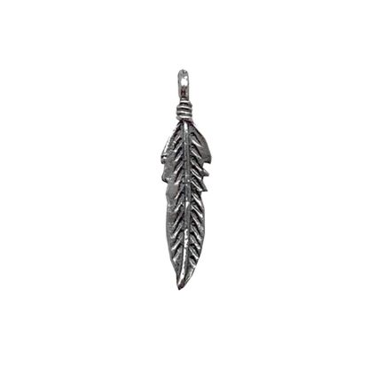 Picture of Sterling Silver Left Feather Machine Cast #3 Small Medium 30.5x6mm