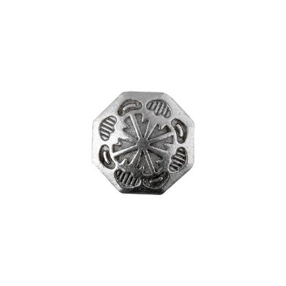Picture of Base Metal, 18mm, 4 Direction Concho Button. 10pcs.