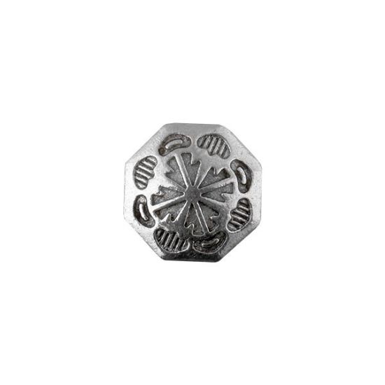 Picture of Base Metal, 18mm, 4 Direction Concho Button. 10pcs.