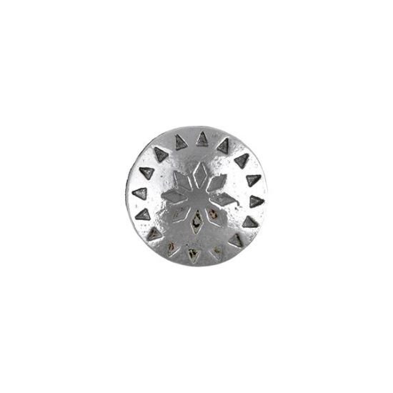 Picture of Base Metal, 18mm, Native Star Concho Button. 10 Buttons