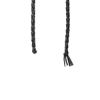 Picture of Handmade Black Leather Bolo Cord, 4 Ply, 46" Length. Approx. 4-4.5mm Thick.