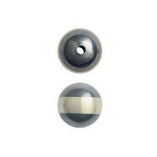 Picture of Sterling Silver Navajo Pearls style by JCK, 11mm Silver Line Seamless Bead