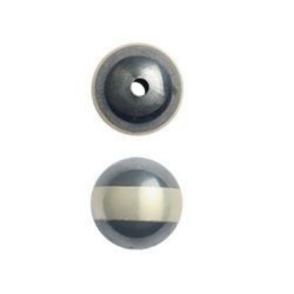 Picture of Sterling Silver Navajo Pearls style by JCK, 12mm Silver Line Seamless Bead