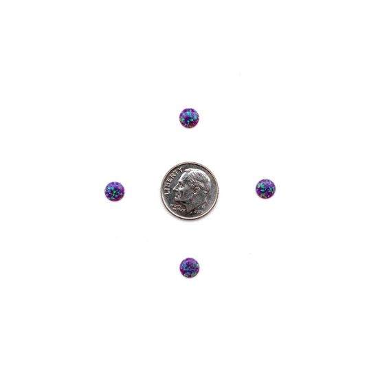 Picture of Imitation Amethyst Opal, Round Cabochon, 6mm