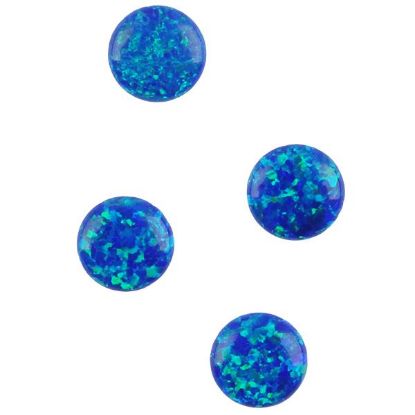 Picture of Imitation Royal Blue Opal, Round Cabochon, 6mm