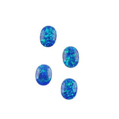 Picture of Imitation Royal Blue Opal, Oval Cabochon, 7x9mm