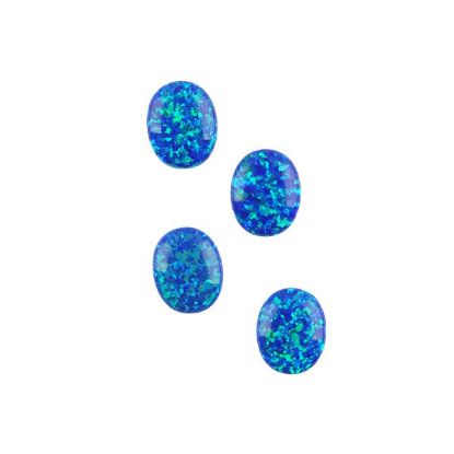 Picture of Imitation Royal Blue Opal, Oval Cabochon, 8x10mm