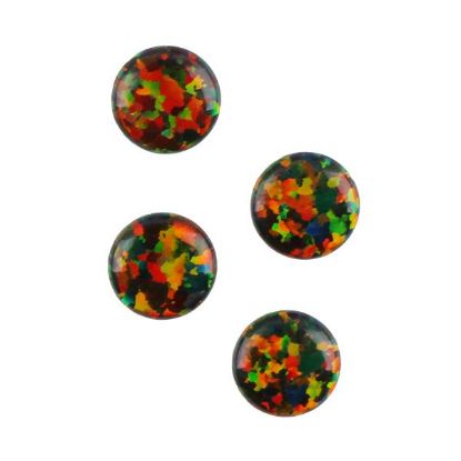 Picture of Imitation Black Opal, Round Cabochon, 6mm