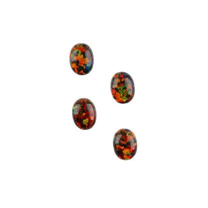 Picture of Imitation Black Opal, Oval Cabochon, 6x8mm