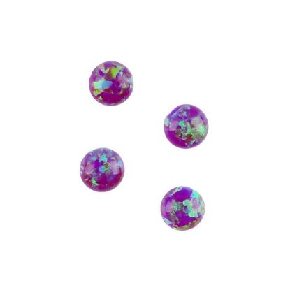 Picture of Imitation Amethyst Opal, Round Cabochon, 4mm