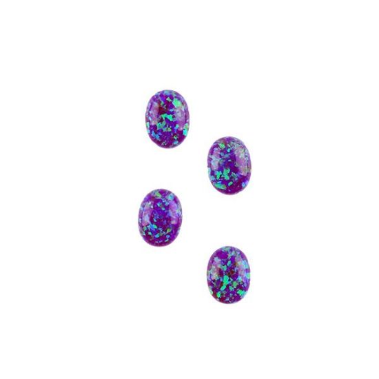 Picture of Imitation Amethyst Opal, Oval Cabochon, 6x8mm