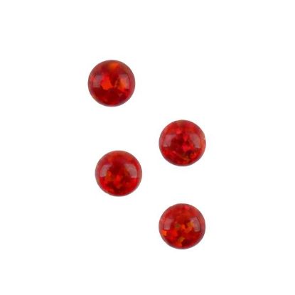 Picture of Imitation Flame Opal, Round Cabochon, 4mm