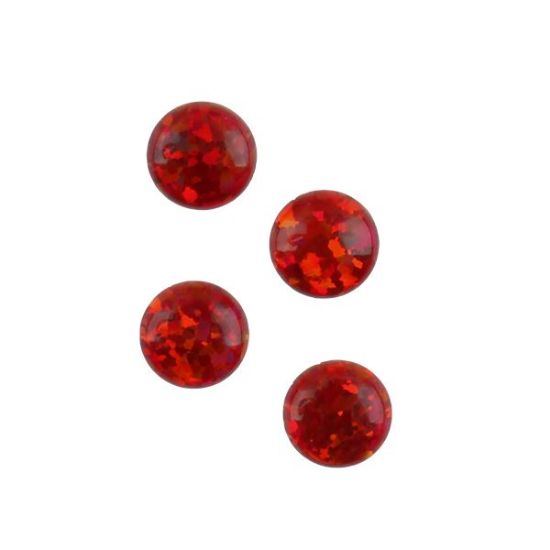 Picture of Imitation Flame Opal, Round Cabochon, 5mm