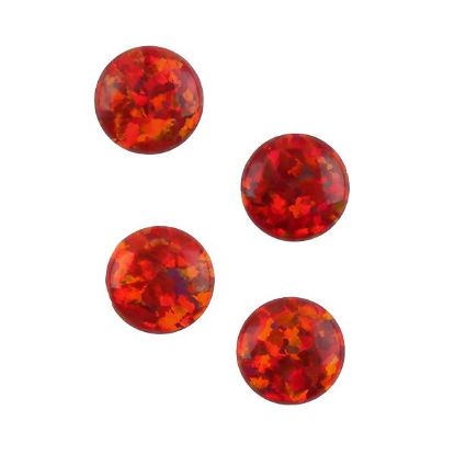 Picture of Imitation Flame Opal, Round Cabochon, 6mm
