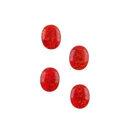 Picture of Imitation Flame Opal, Oval Cabochon, 8x10mm