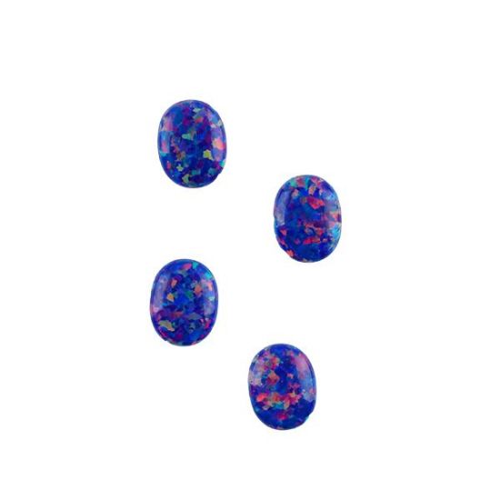 Picture of Imitation Starry Night Opal, Oval Cabochon, 7x9mm