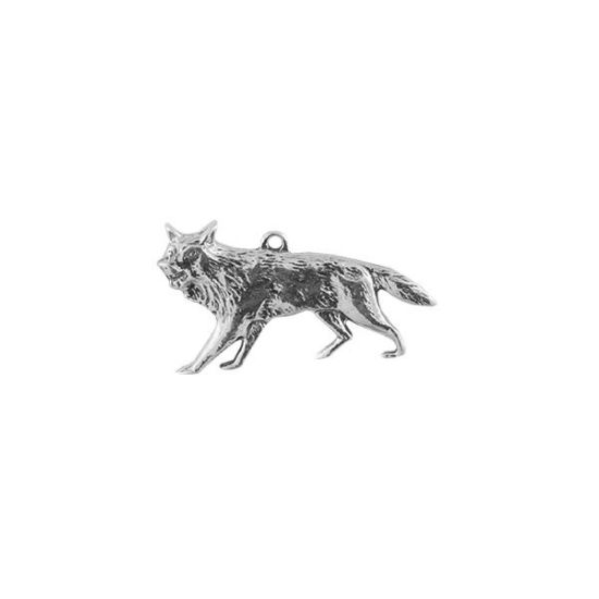 Picture of Sterling Silver Wolf Charm, 9x24mm