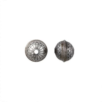 Picture of Sterling Silver Stamped Flower Seam Bead, 8mm