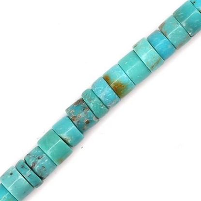 Picture of Stabilized Turquoise Heishi Bead 3mm, 16" Bead Strand
