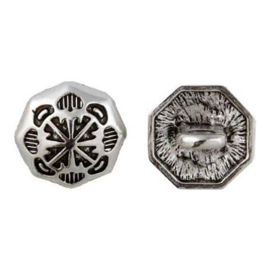 Picture of Base Metal 4 Direction Concho 15mm, 10pcs.