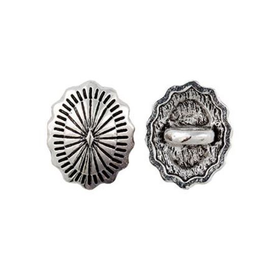 Picture of Base Metal Concho Button 12x15mm, 10pcs