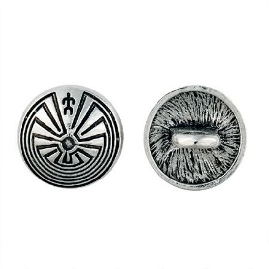 Picture of Base Metal Man In Maze Concho Button 15mm, 10pcs.