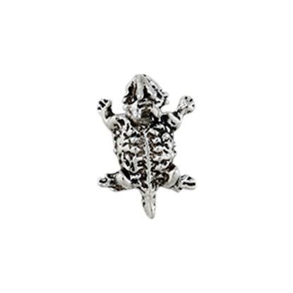 Picture of Earring, Horny Toad Pewter with Clutch, 12mm, Sold per pkg of 2 pairs