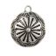 Picture of Silver Plated Ganado Concho Charm 25mm, 6pcs.
