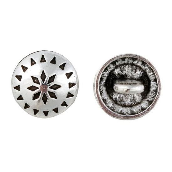 Picture of Base Metal Native Star Concho Button 15mm, 10pcs