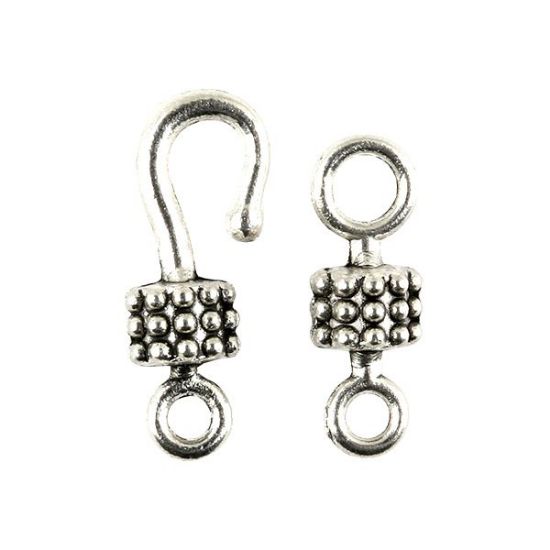 Picture of Silver Plated Hook & Eye Rope 28mm, 10sets.